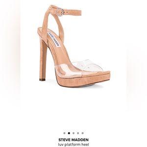 Steve Madden Nude size 8 LUV platform suede heel